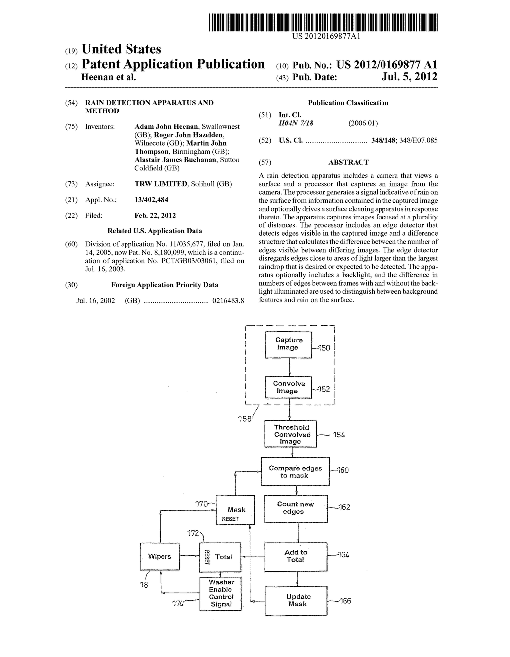 RAIN DETECTION APPARATUS AND METHOD - diagram, schematic, and image 01