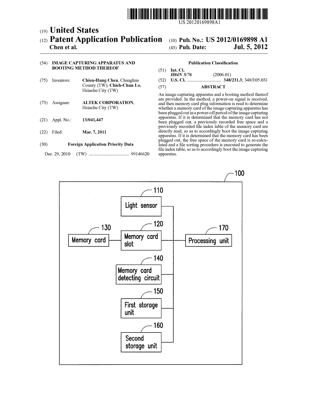 IMAGE CAPTURING APPARATUS AND BOOTING METHOD THEREOF - diagram, schematic, and image 01