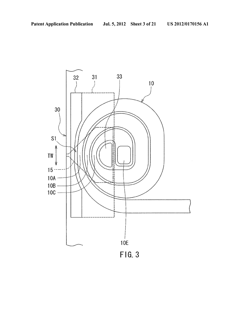 MAGNETIC HEAD FOR PERPENDICULAR MAGNETIC RECORDING HAVING A MAIN POLE AND     TWO SHIELDS - diagram, schematic, and image 04