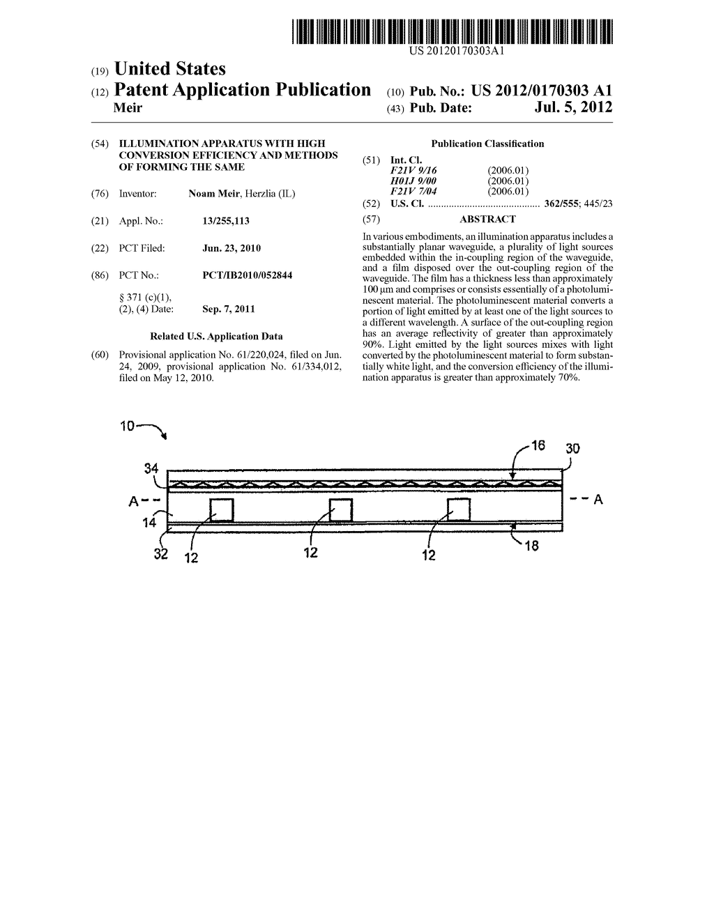 ILLUMINATION APPARATUS WITH HIGH CONVERSION EFFICIENCY AND METHODS OF     FORMING THE SAME - diagram, schematic, and image 01