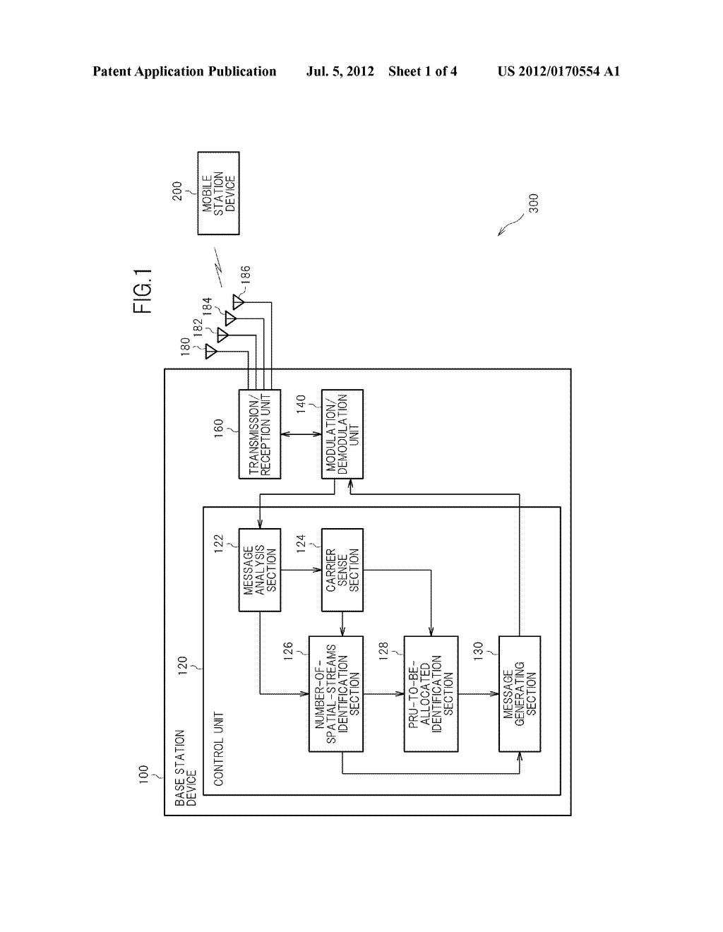 BASE STATION DEVICE AND COMMUNICATION CONTROL METHOD FOR BASE STATION     DEVICE - diagram, schematic, and image 02