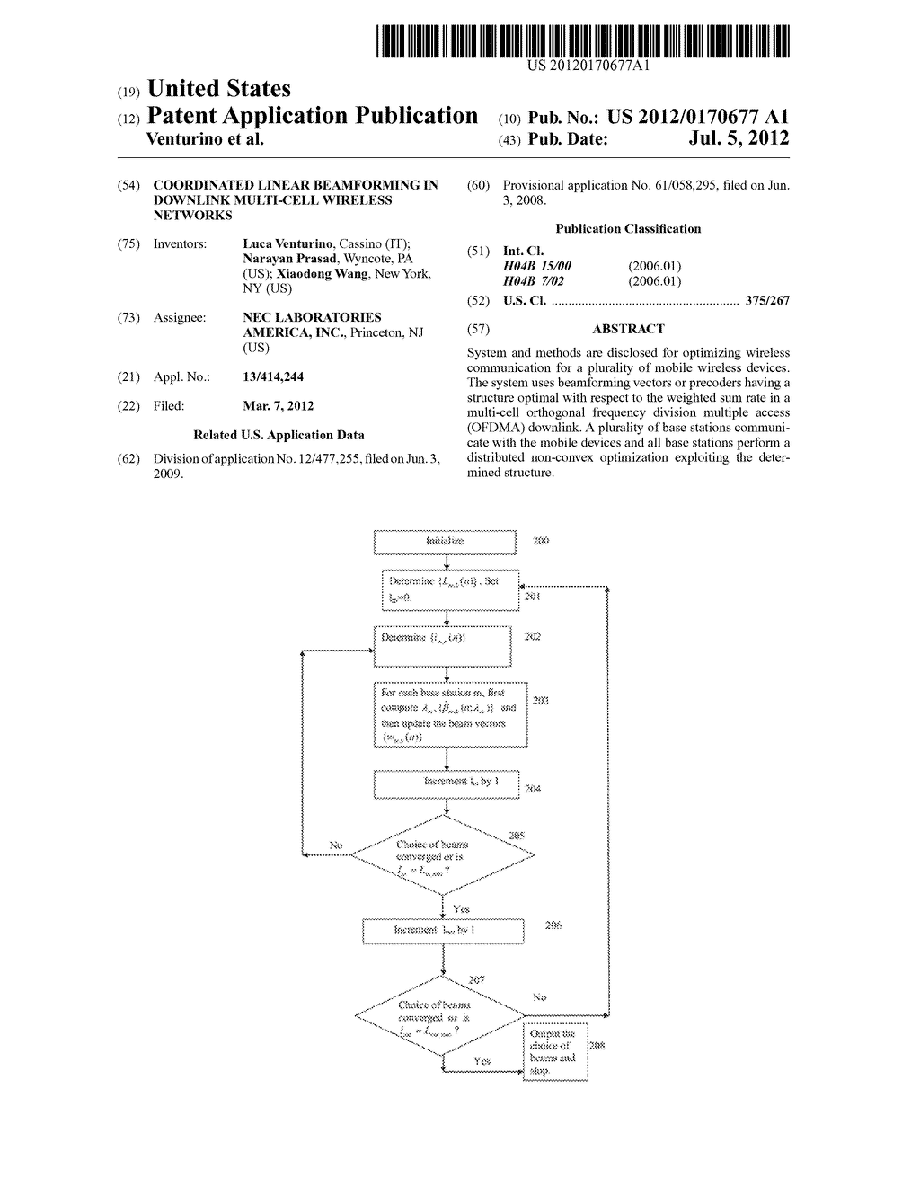 COORDINATED LINEAR BEAMFORMING IN DOWNLINK MULTI-CELL WIRELESS NETWORKS - diagram, schematic, and image 01