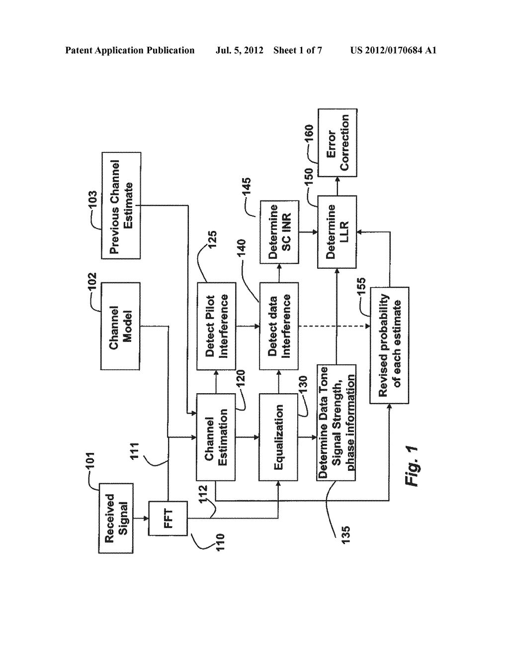 Method and System for Decoding OFDM Signals Subject to Narrowband     Interference - diagram, schematic, and image 02