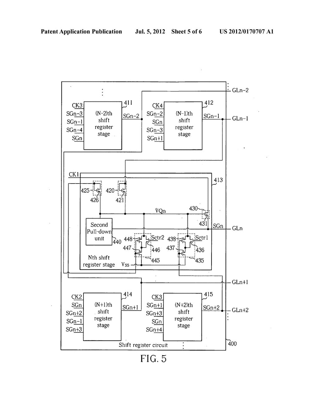 SWITCH DEVICE AND SHIFT REGISTER CIRCUIT USING THE SAME - diagram, schematic, and image 06