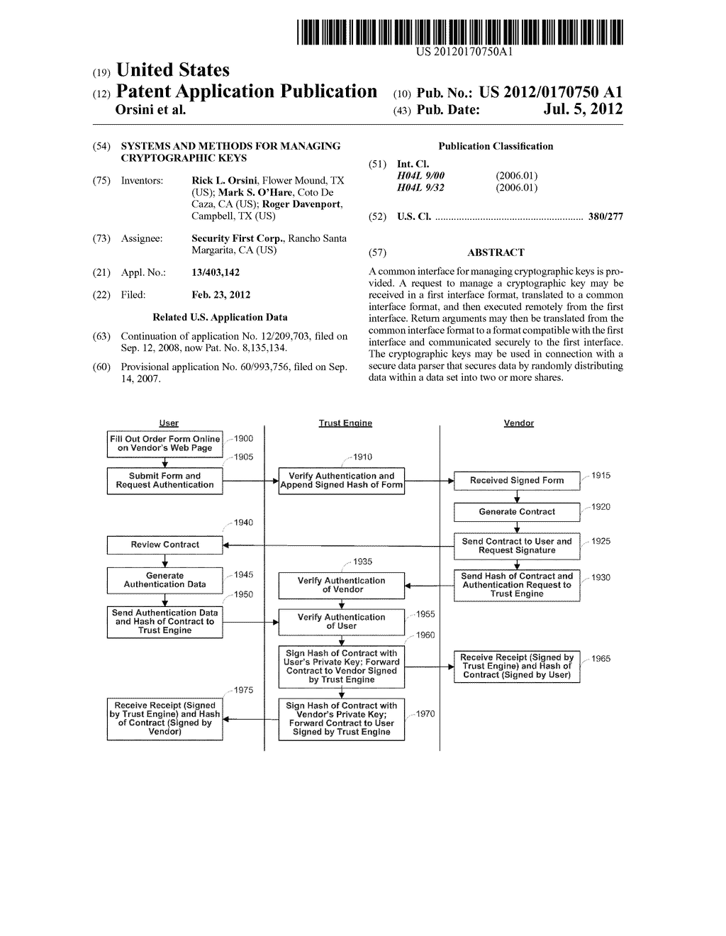 SYSTEMS AND METHODS FOR MANAGING CRYPTOGRAPHIC KEYS - diagram, schematic, and image 01