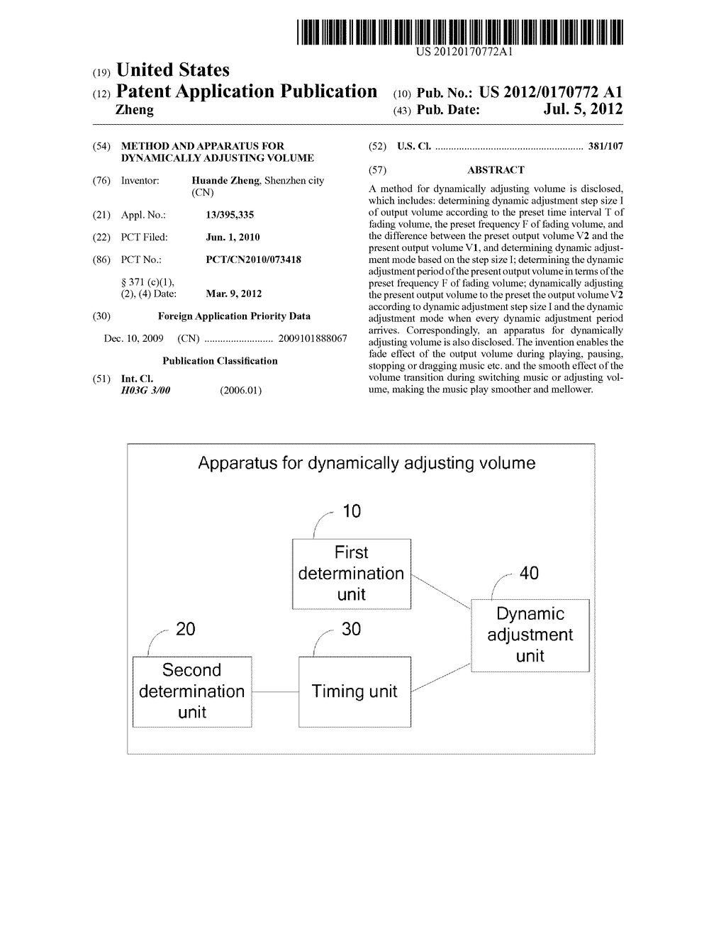 METHOD AND APPARATUS FOR DYNAMICALLY ADJUSTING VOLUME - diagram, schematic, and image 01