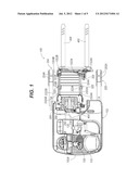 MATERIALS HANDLING VEHICLE HAVING A MANIFOLD LOCATED ON A POWER UNIT FOR     MAINTAINING FLUID PRESSURE AT AN OUTPUT PORT AT A COMMANDED PRESSURE     CORRESPONDING TO AN AUXILLARY DEVICE OPERATING PRESSURE diagram and image