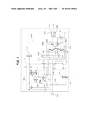 MATERIALS HANDLING VEHICLE HAVING A MANIFOLD LOCATED ON A POWER UNIT FOR     MAINTAINING FLUID PRESSURE AT AN OUTPUT PORT AT A COMMANDED PRESSURE     CORRESPONDING TO AN AUXILLARY DEVICE OPERATING PRESSURE diagram and image