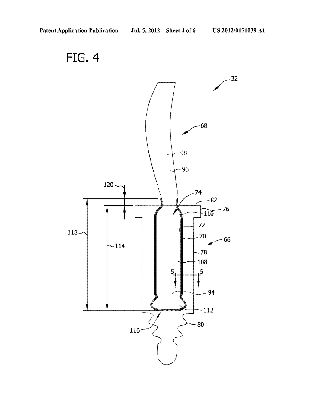 TURBINE AIRFOIL COMPONENT ASSEMBLY FOR USE IN A GAS TURBINE ENGINE AND     METHODS FOR FABRICATING SAME - diagram, schematic, and image 05