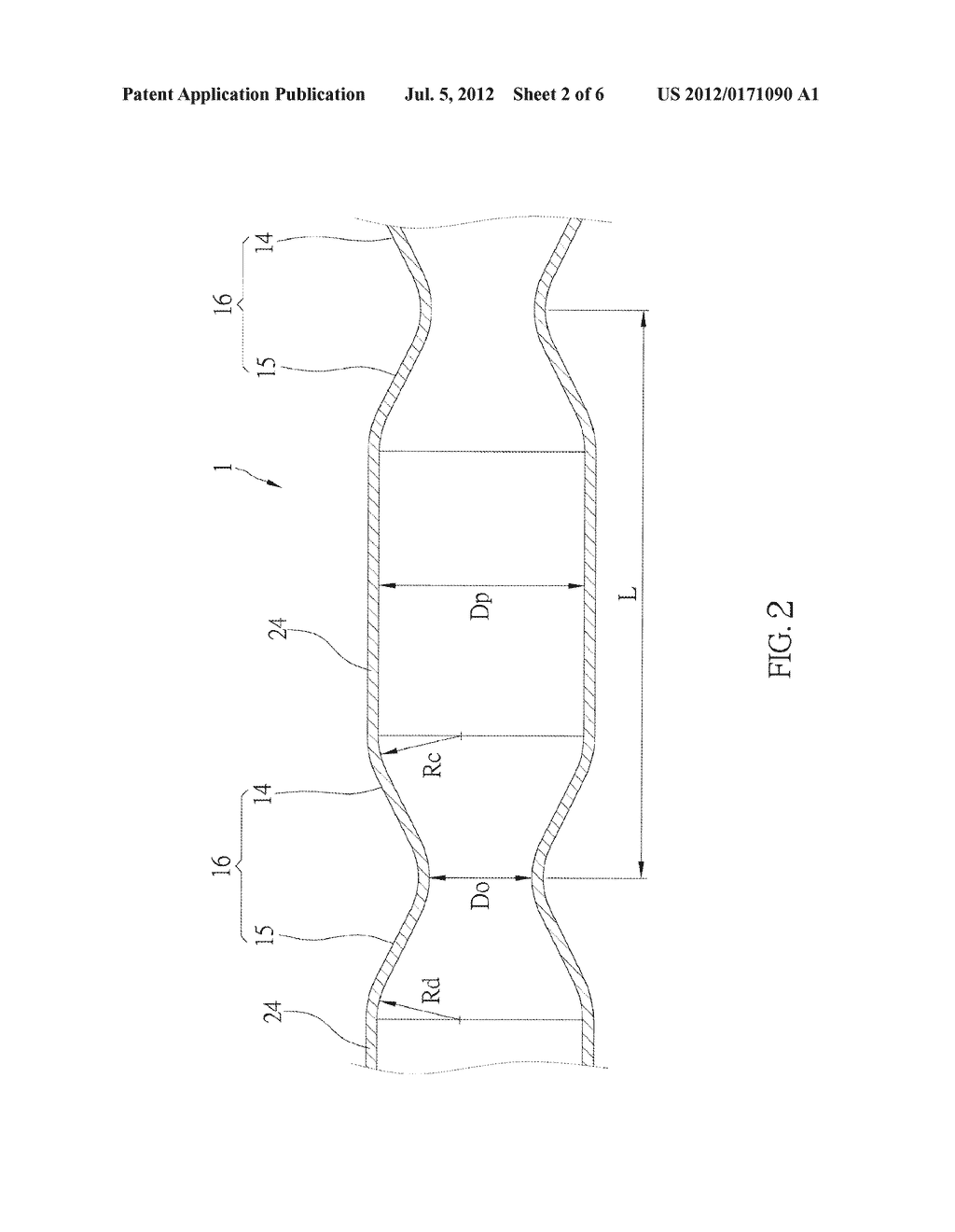 CONTINUOUS TUBULAR FLOW REACTOR AND CORRUGATED REACTOR TUBE FOR THE     REACTOR - diagram, schematic, and image 03