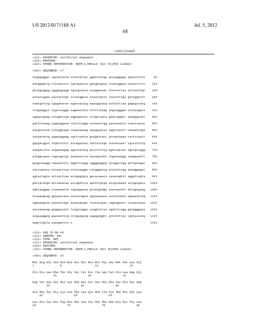 Artificial Peptidoglycan Lysing Enzymes and Peptidoglycan Binding Proteins - diagram, schematic, and image 73