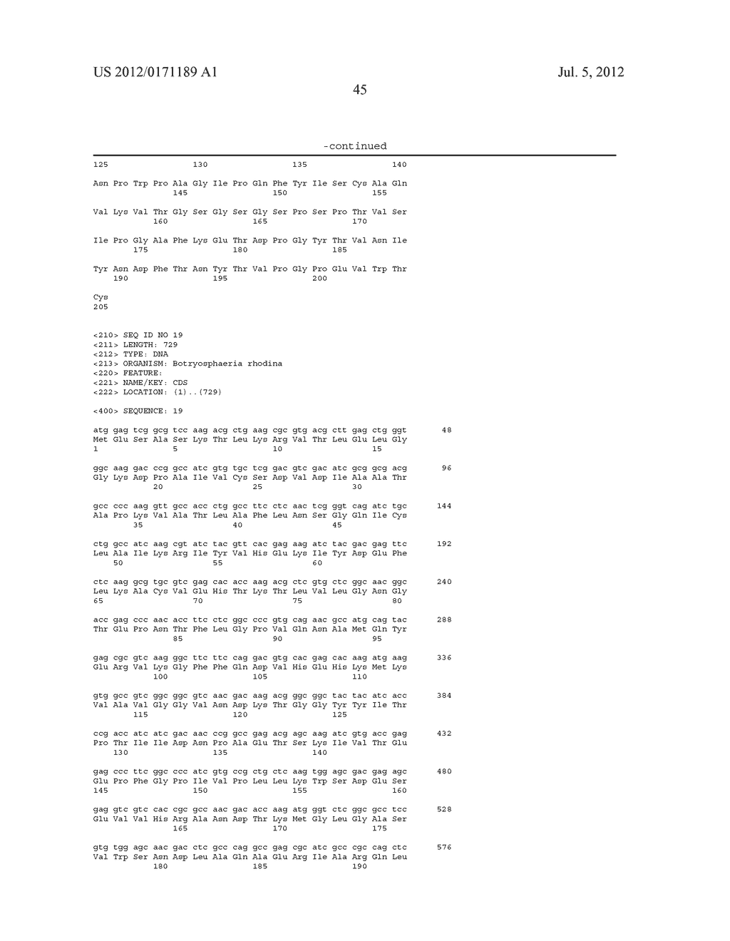 Polypeptides of Botryosphaeria Rhodina - diagram, schematic, and image 46