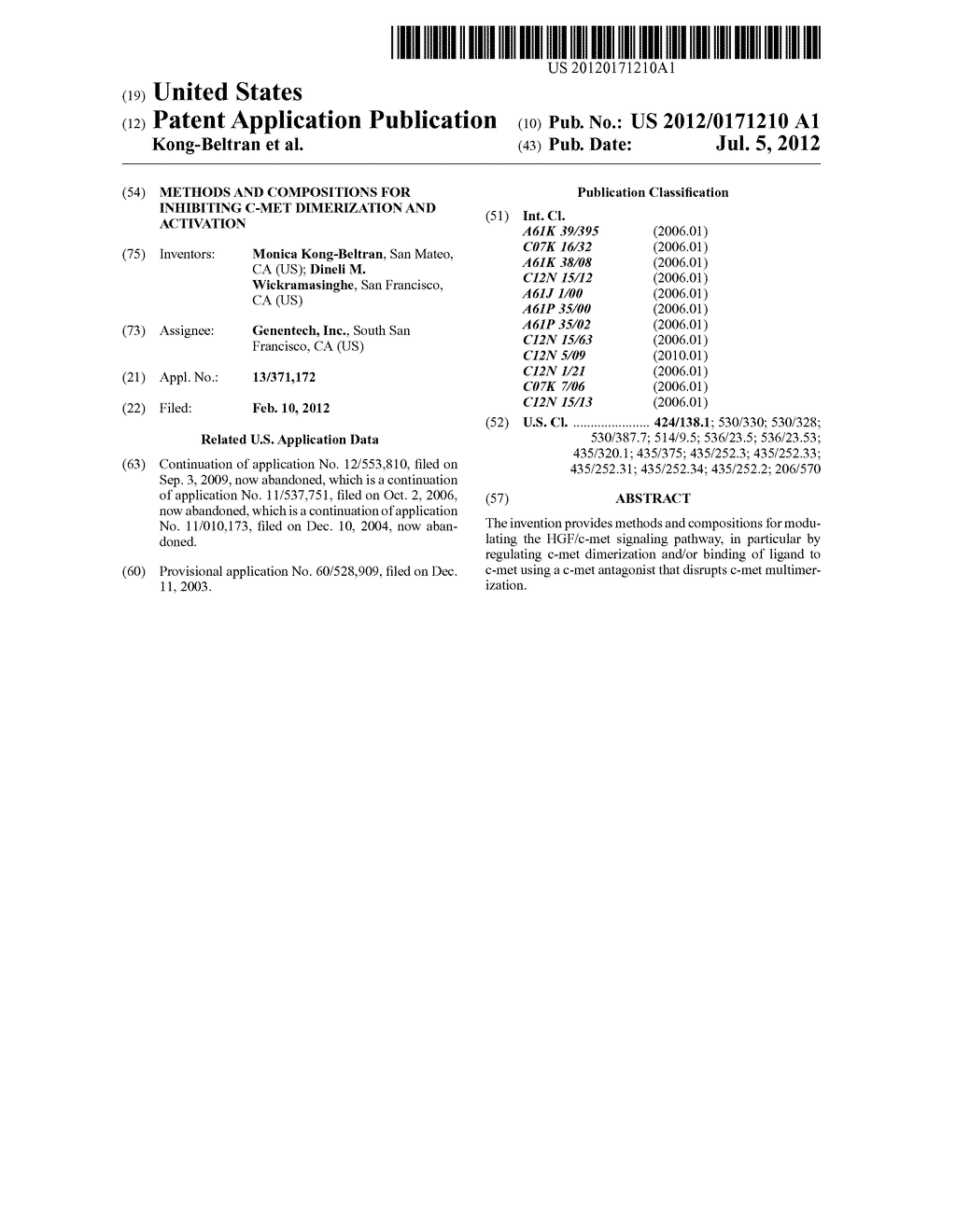 METHODS AND COMPOSITIONS FOR INHIBITING C-MET DIMERIZATION AND ACTIVATION - diagram, schematic, and image 01