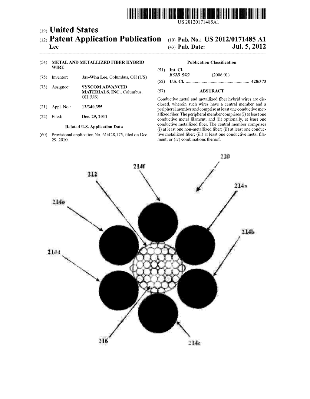 METAL AND METALLIZED FIBER HYBRID WIRE - diagram, schematic, and image 01