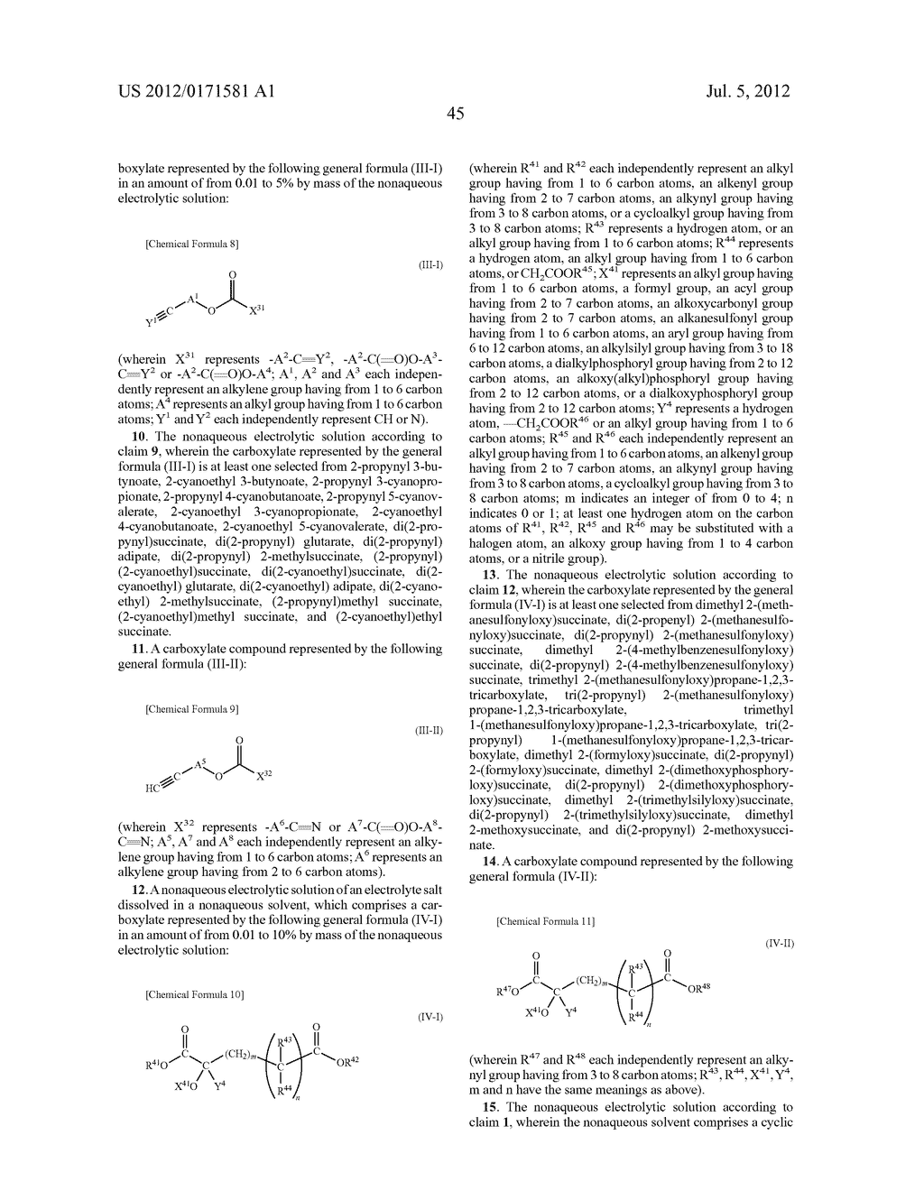 NONAQUEOUS ELECTROLYTE SOLUTION AND ELECTROCHEMICAL ELEMENT USING SAME - diagram, schematic, and image 46