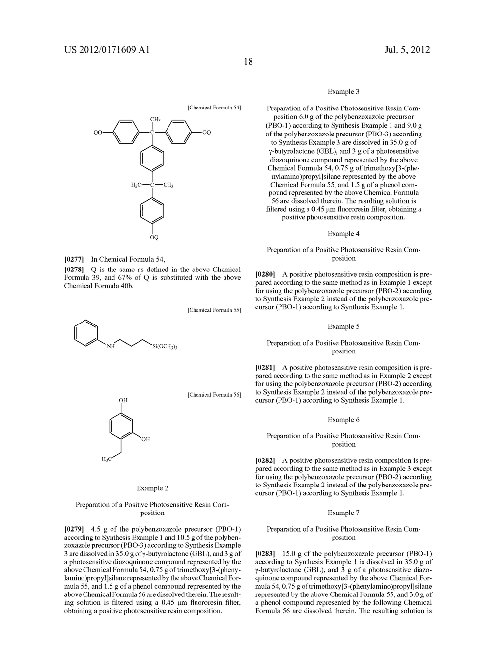 Positive Photosensitive Resin Composition, Photosensitive Resin Layer     Prepared by Using the Same, and Semiconductor Device Including the     Photosensitive Resin Layer - diagram, schematic, and image 19