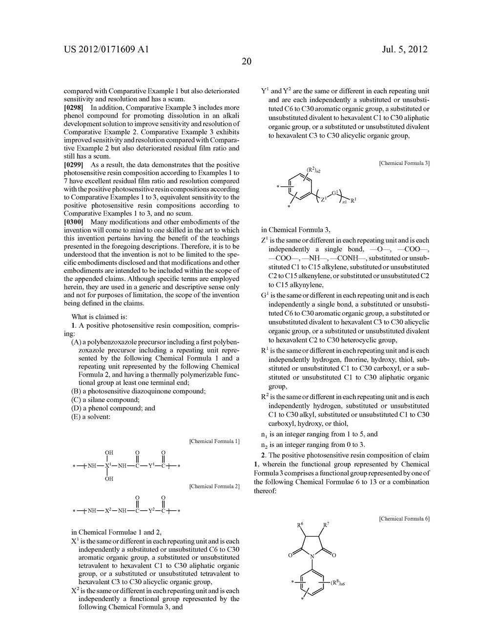 Positive Photosensitive Resin Composition, Photosensitive Resin Layer     Prepared by Using the Same, and Semiconductor Device Including the     Photosensitive Resin Layer - diagram, schematic, and image 21