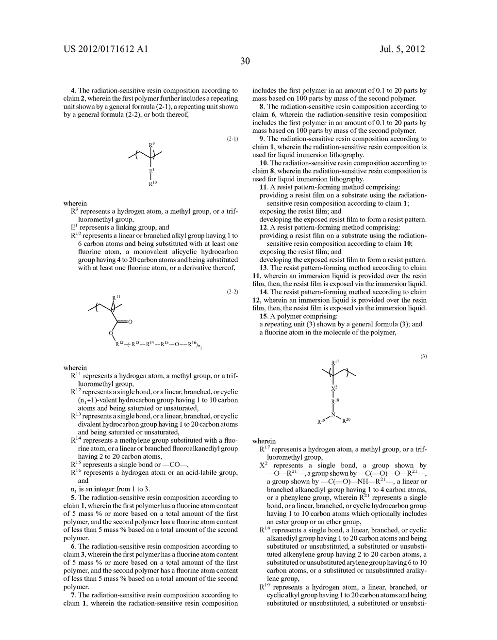 RADIATION-SENSITIVE RESIN COMPOSITION, RESIST PATTERN FORMATION METHOD,     AND POLYMER - diagram, schematic, and image 31