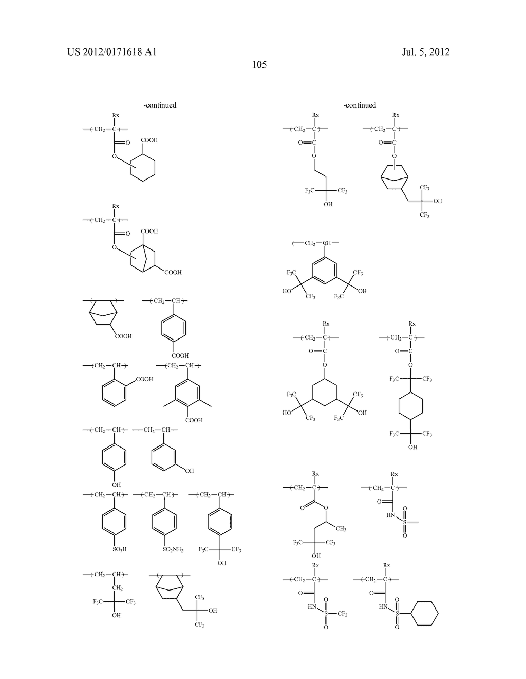 ACTINIC-RAY- OR RADIATION-SENSITIVE RESIN COMPOSITION AND METHOD OF     FORMING A PATTERN USING THE SAME - diagram, schematic, and image 106