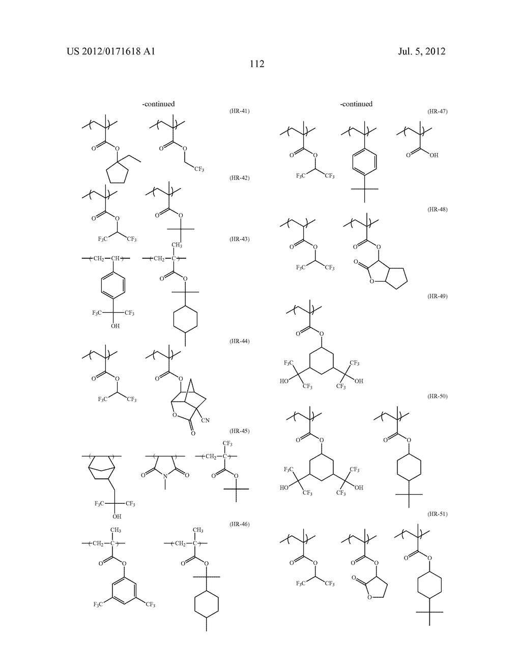 ACTINIC-RAY- OR RADIATION-SENSITIVE RESIN COMPOSITION AND METHOD OF     FORMING A PATTERN USING THE SAME - diagram, schematic, and image 113