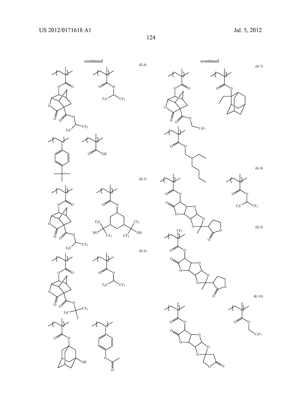 ACTINIC-RAY- OR RADIATION-SENSITIVE RESIN COMPOSITION AND METHOD OF     FORMING A PATTERN USING THE SAME - diagram, schematic, and image 125