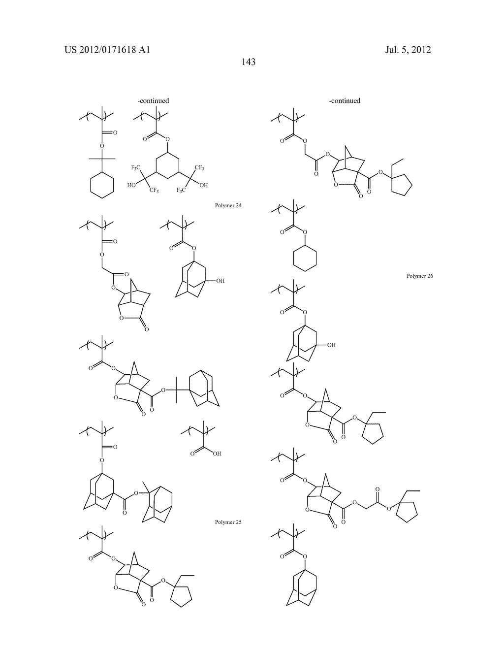 ACTINIC-RAY- OR RADIATION-SENSITIVE RESIN COMPOSITION AND METHOD OF     FORMING A PATTERN USING THE SAME - diagram, schematic, and image 144