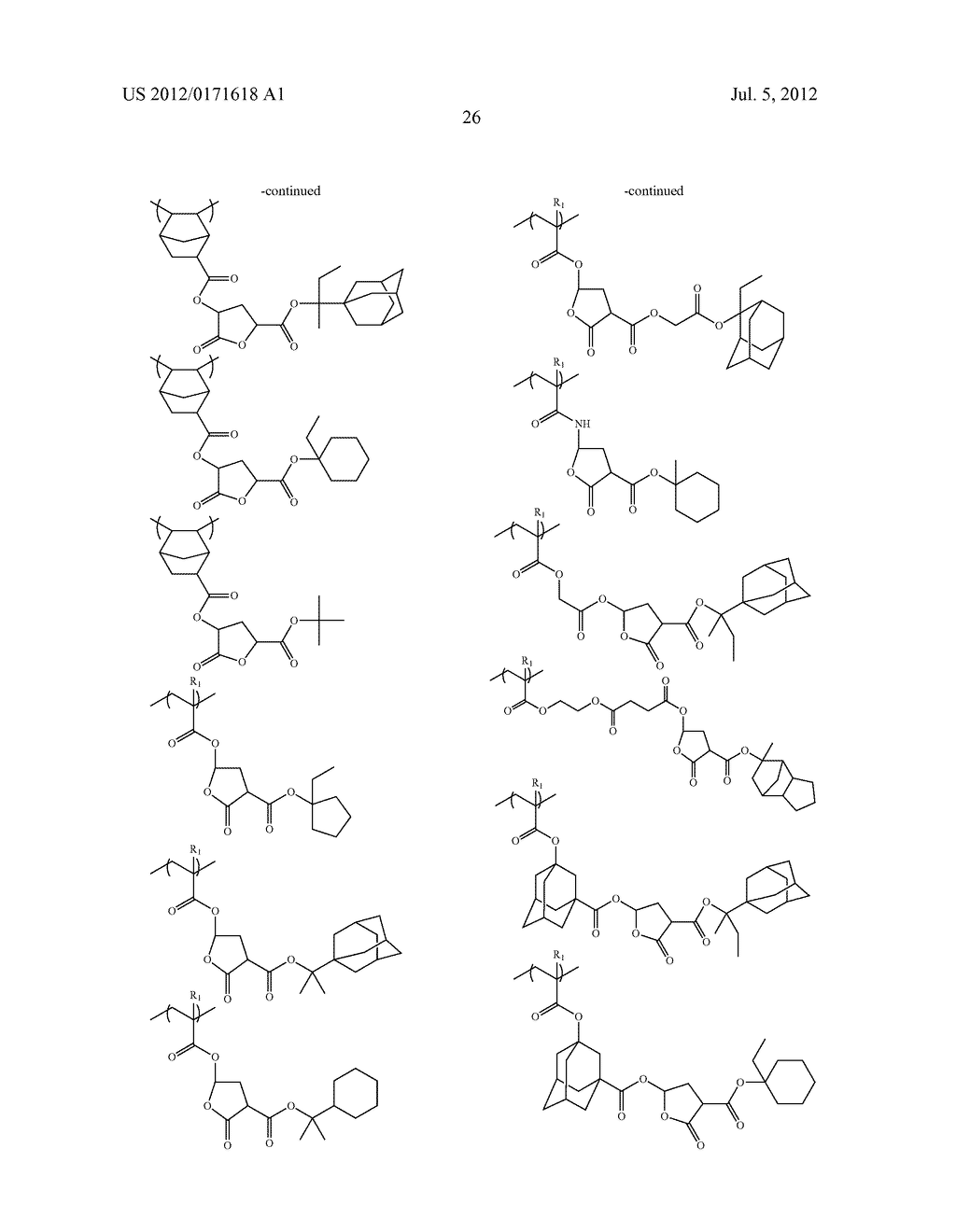 ACTINIC-RAY- OR RADIATION-SENSITIVE RESIN COMPOSITION AND METHOD OF     FORMING A PATTERN USING THE SAME - diagram, schematic, and image 27