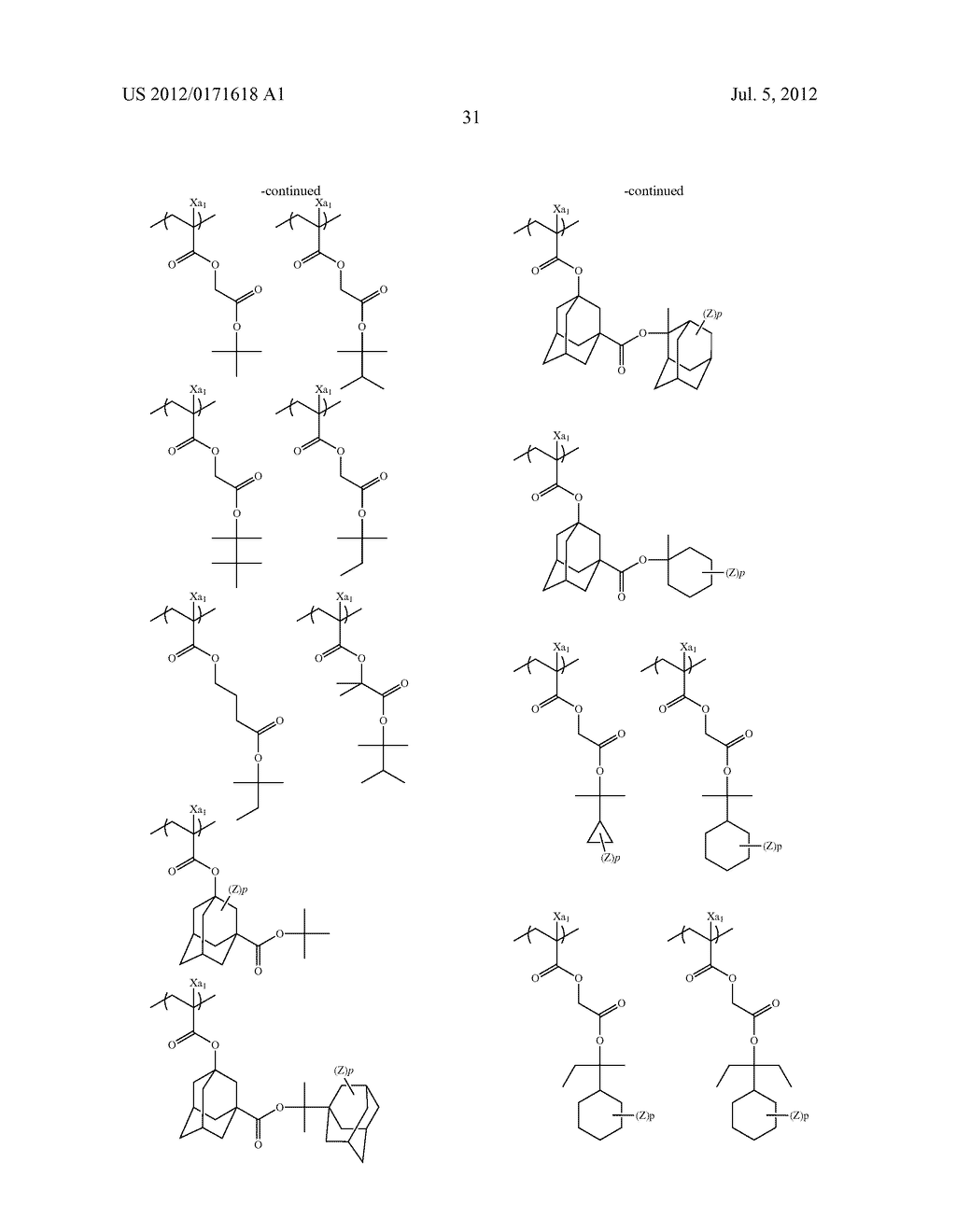 ACTINIC-RAY- OR RADIATION-SENSITIVE RESIN COMPOSITION AND METHOD OF     FORMING A PATTERN USING THE SAME - diagram, schematic, and image 32