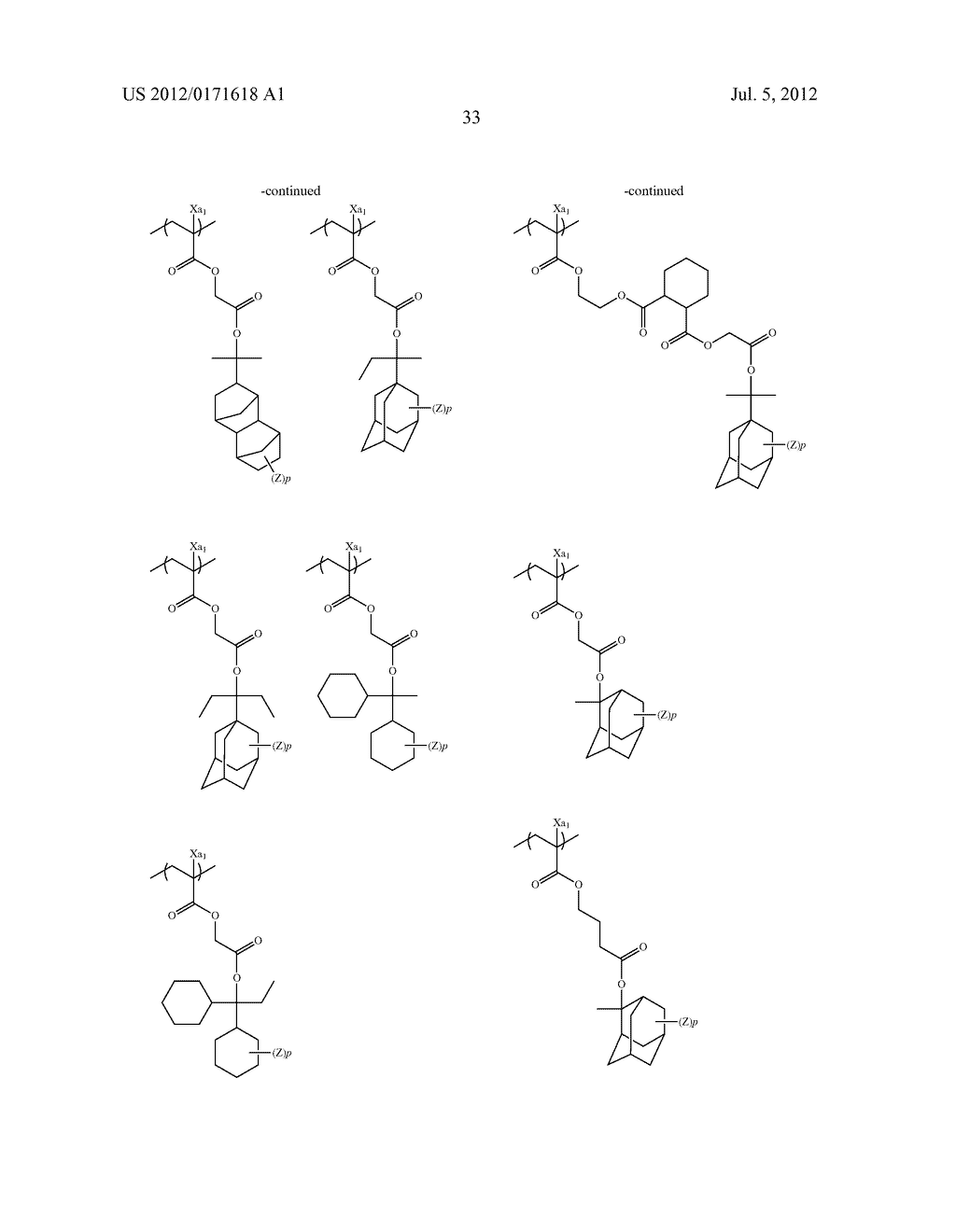 ACTINIC-RAY- OR RADIATION-SENSITIVE RESIN COMPOSITION AND METHOD OF     FORMING A PATTERN USING THE SAME - diagram, schematic, and image 34