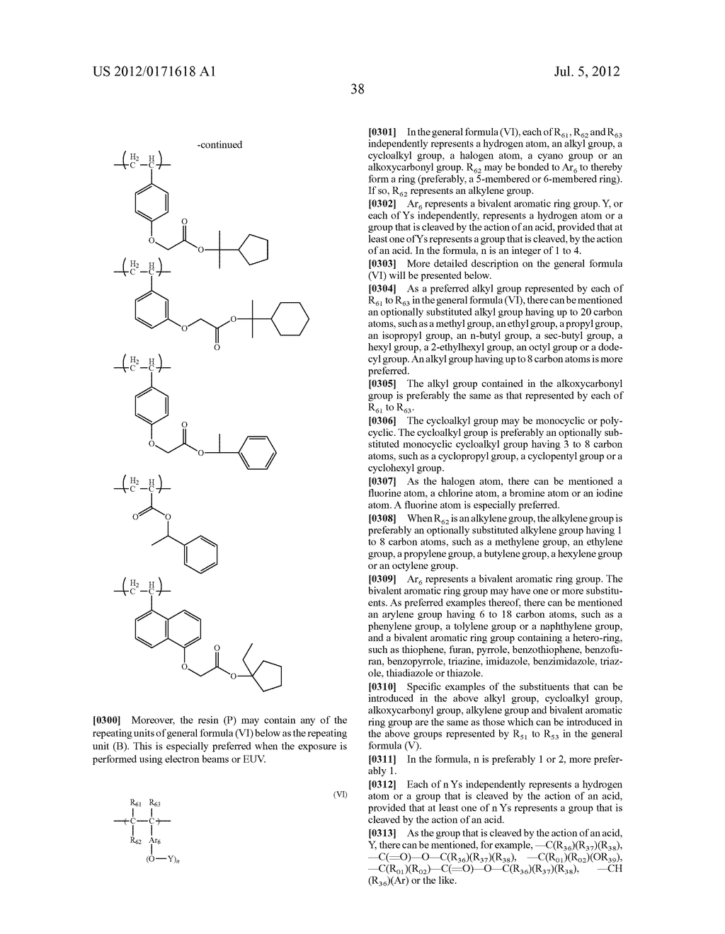ACTINIC-RAY- OR RADIATION-SENSITIVE RESIN COMPOSITION AND METHOD OF     FORMING A PATTERN USING THE SAME - diagram, schematic, and image 39