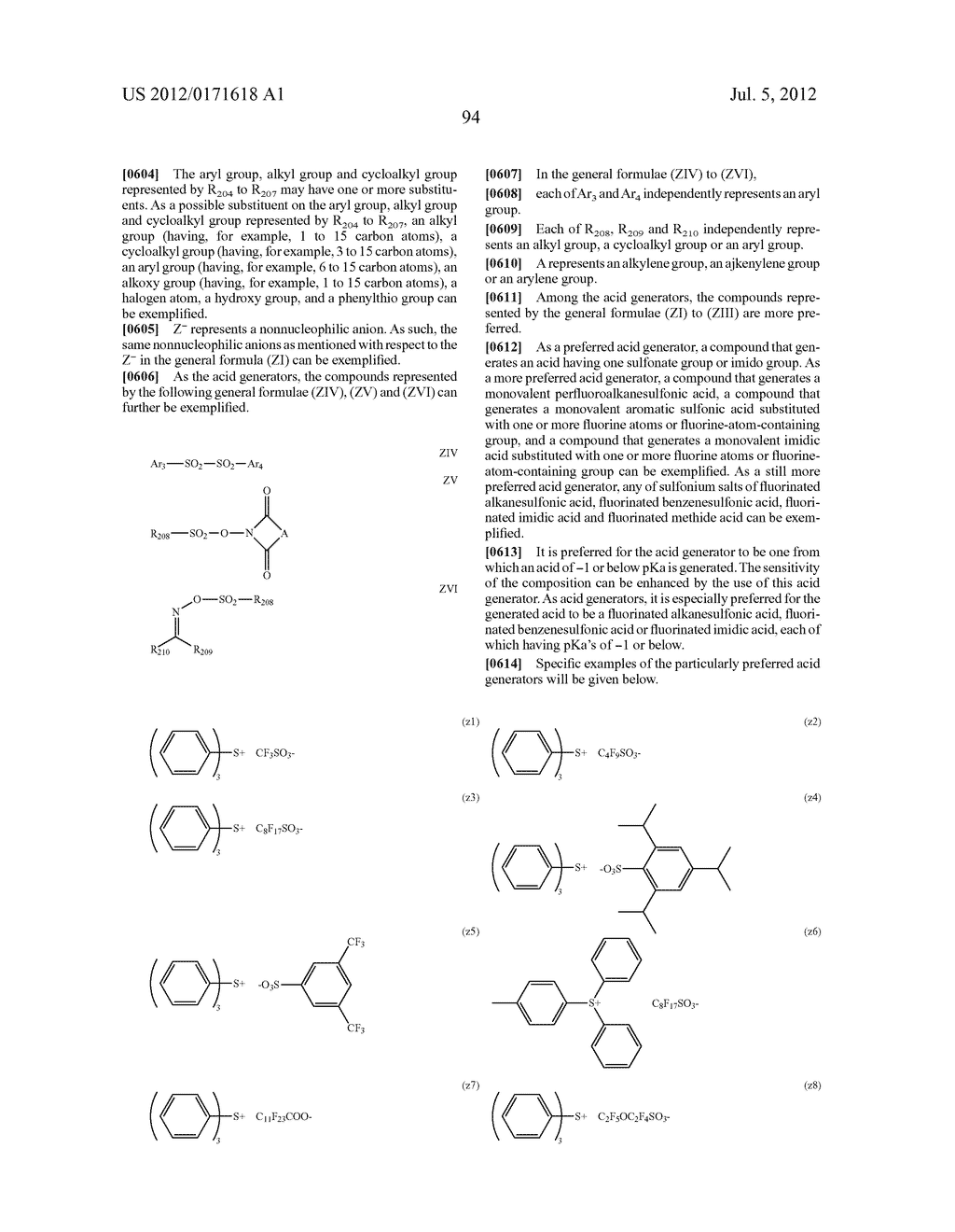 ACTINIC-RAY- OR RADIATION-SENSITIVE RESIN COMPOSITION AND METHOD OF     FORMING A PATTERN USING THE SAME - diagram, schematic, and image 95