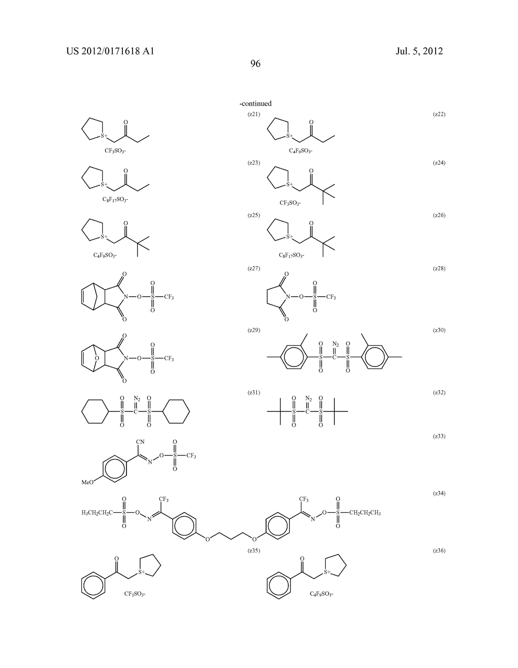 ACTINIC-RAY- OR RADIATION-SENSITIVE RESIN COMPOSITION AND METHOD OF     FORMING A PATTERN USING THE SAME - diagram, schematic, and image 97