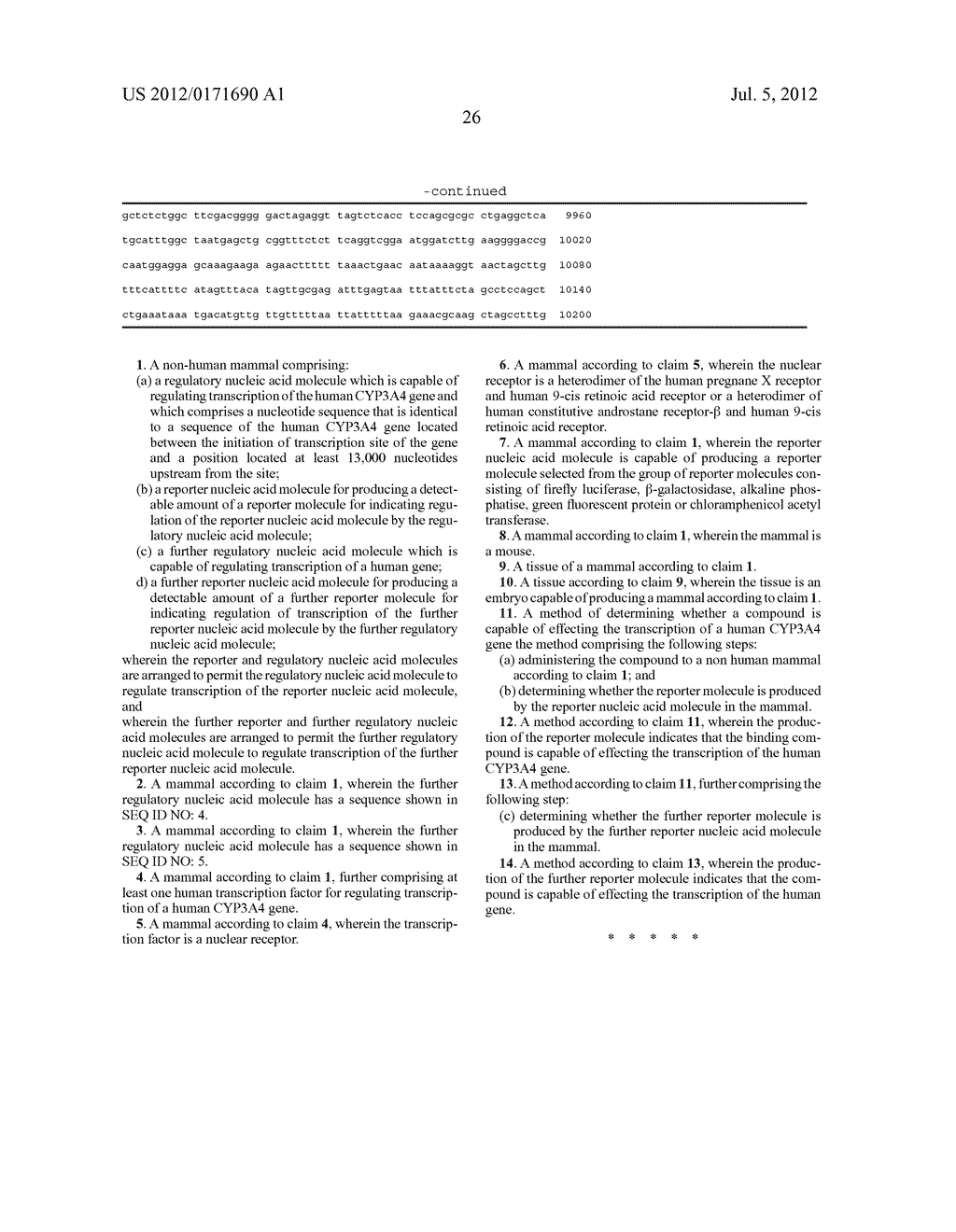 Transgenic Animals for Analyzing CYP3A4 Cytochrome P450 Gene Regulation - diagram, schematic, and image 49