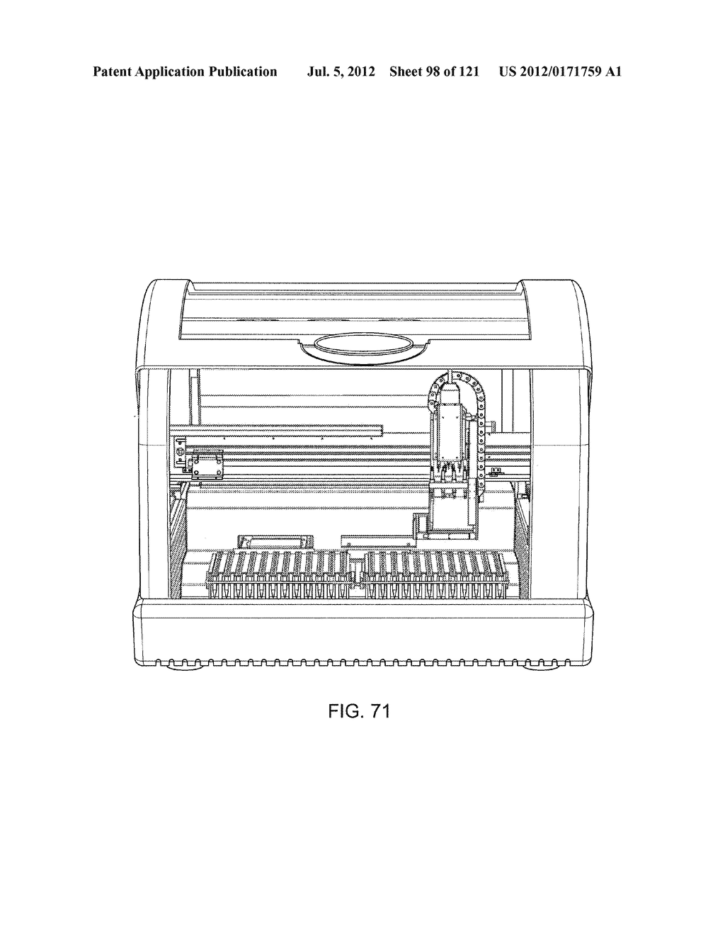 INTEGRATED APPARATUS FOR PERFORMING NUCLEIC ACID EXTRACTION AND DIAGNOSTIC     TESTING ON MULTIPLE BIOLOGICAL SAMPLES - diagram, schematic, and image 99