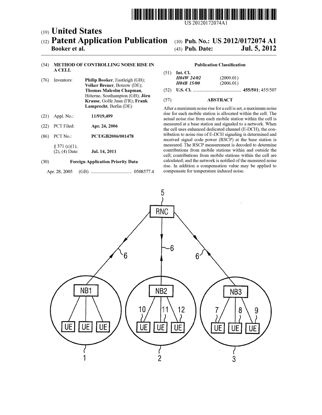 Method of controlling noise rise in a cell - diagram, schematic, and image 01