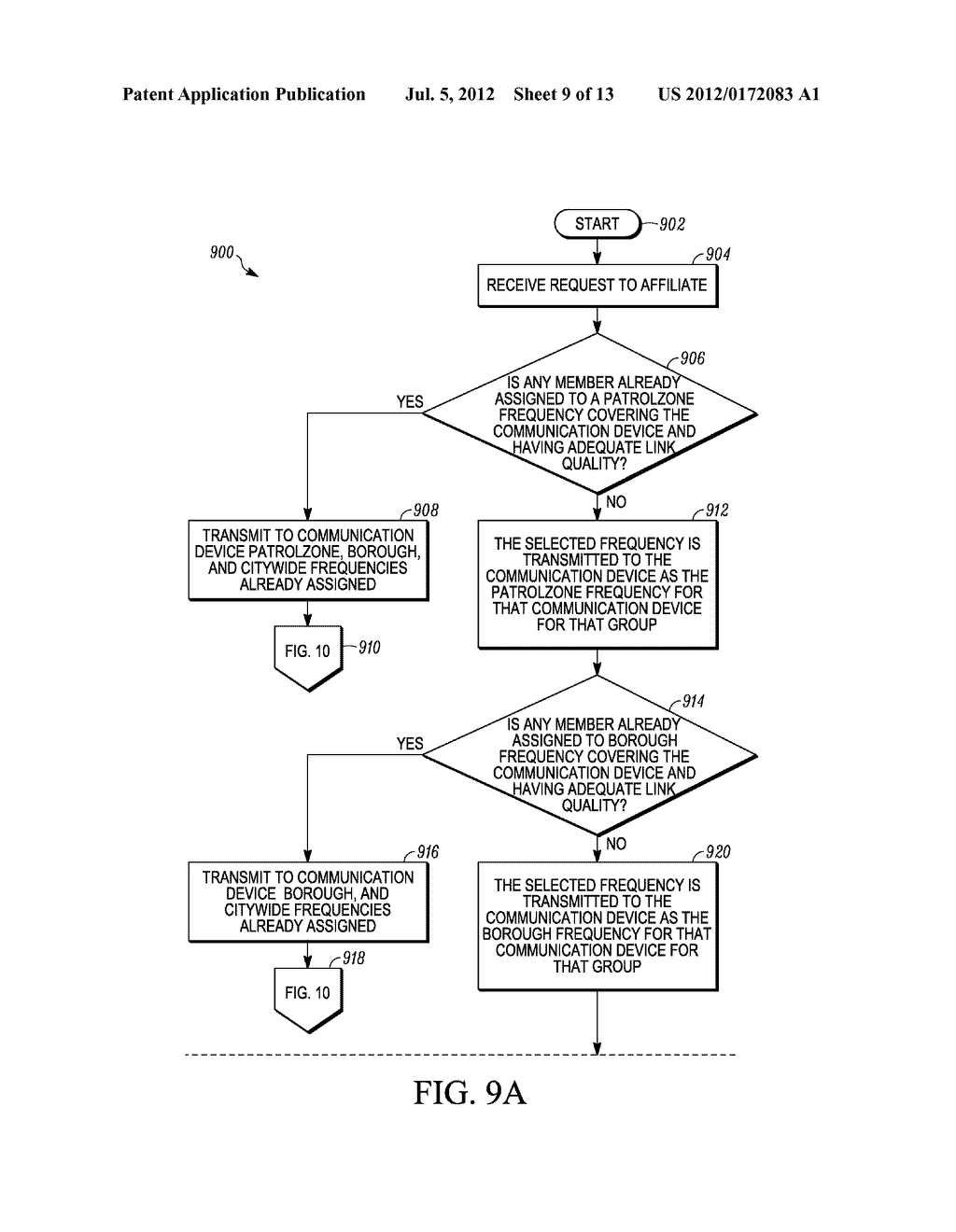 METHODS FOR COORDINATING WIRELESS COVERAGE BETWEEN DIFFERENT WIRELESS     NETWORKS FOR MEMBERS OF A COMMUNICATION GROUP - diagram, schematic, and image 10