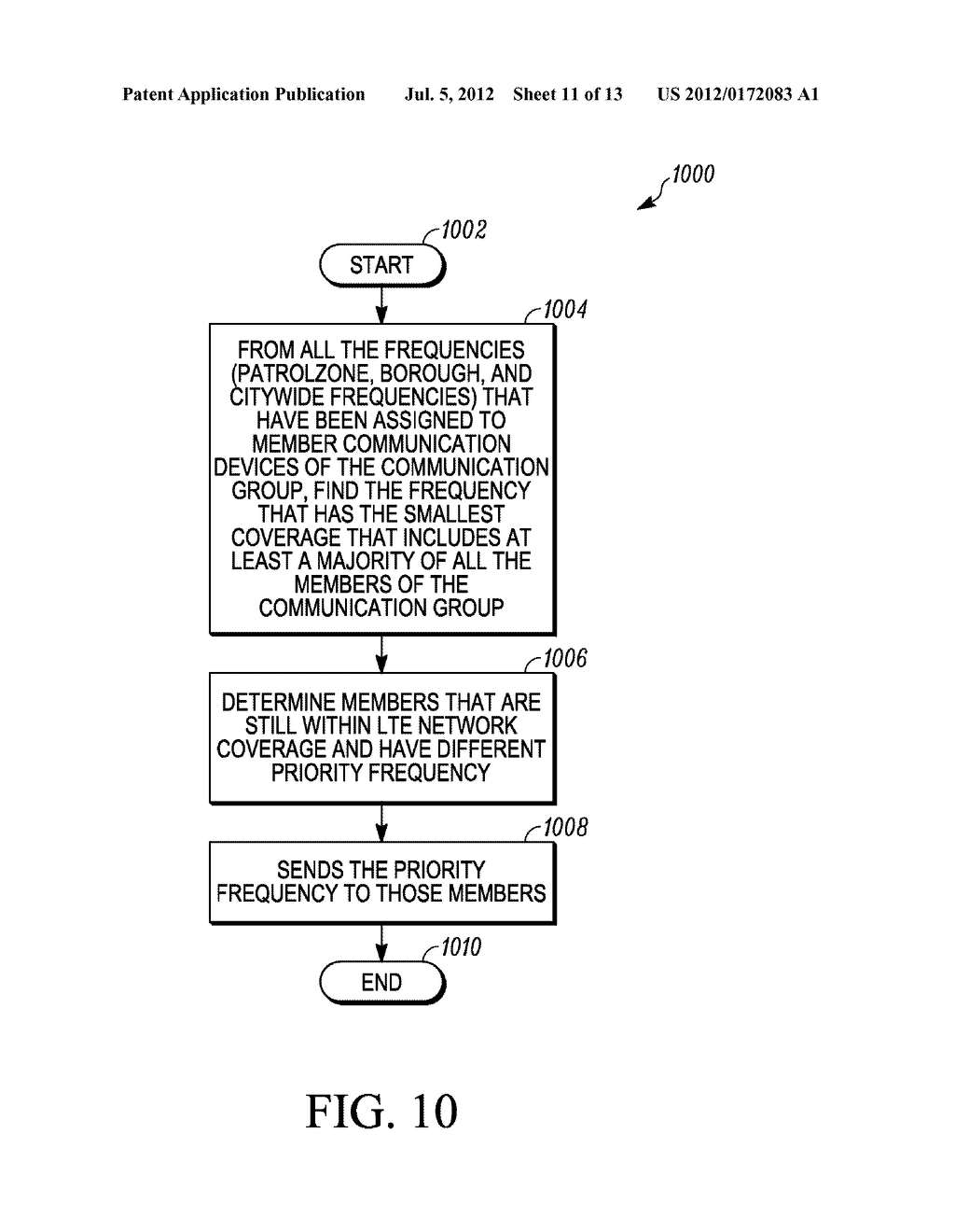 METHODS FOR COORDINATING WIRELESS COVERAGE BETWEEN DIFFERENT WIRELESS     NETWORKS FOR MEMBERS OF A COMMUNICATION GROUP - diagram, schematic, and image 12