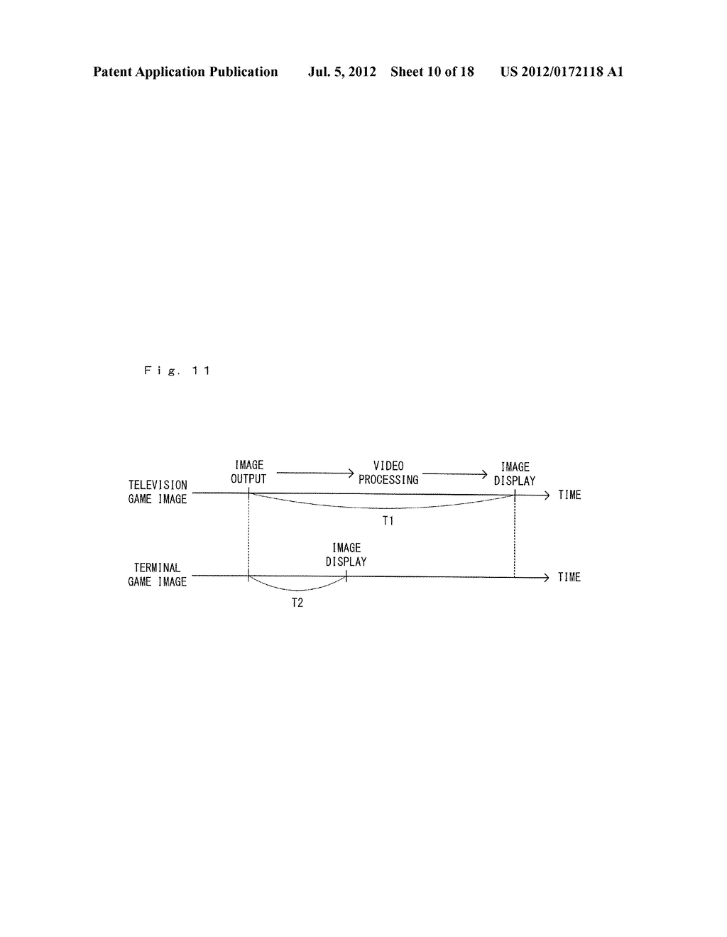 GAME APPARATUS, INFORMATION PROCESSING APPARATUS, STORAGE MEDIUM HAVING     GAME PROGRAM OR INFORMATION PROCESSING PROGRAM STORED THEREIN, GAME     SYSTEM, DELAY MEASUREMENT SYSTEM, IMAGE DISPLAY METHOD, AUDIO OUTPUT     METHOD, AND DELAY MEASUREMENT METHOD - diagram, schematic, and image 11