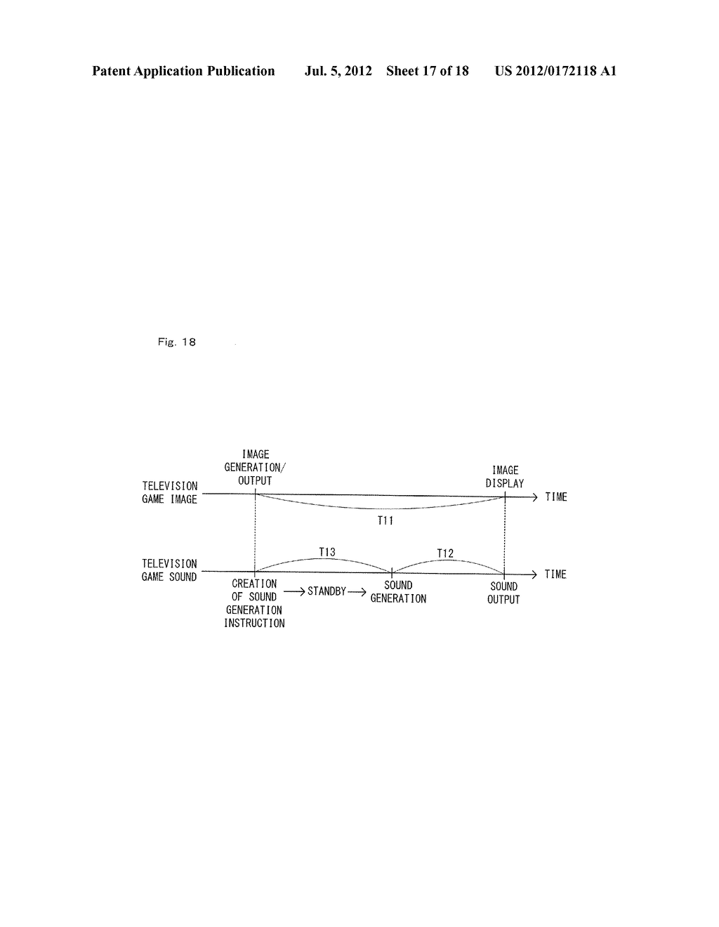 GAME APPARATUS, INFORMATION PROCESSING APPARATUS, STORAGE MEDIUM HAVING     GAME PROGRAM OR INFORMATION PROCESSING PROGRAM STORED THEREIN, GAME     SYSTEM, DELAY MEASUREMENT SYSTEM, IMAGE DISPLAY METHOD, AUDIO OUTPUT     METHOD, AND DELAY MEASUREMENT METHOD - diagram, schematic, and image 18