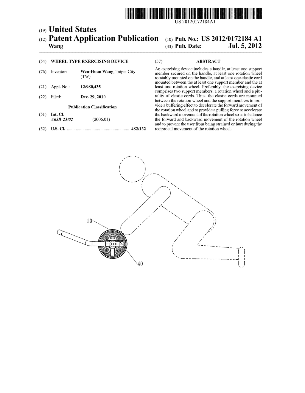 Wheel Type Exercising Device - diagram, schematic, and image 01