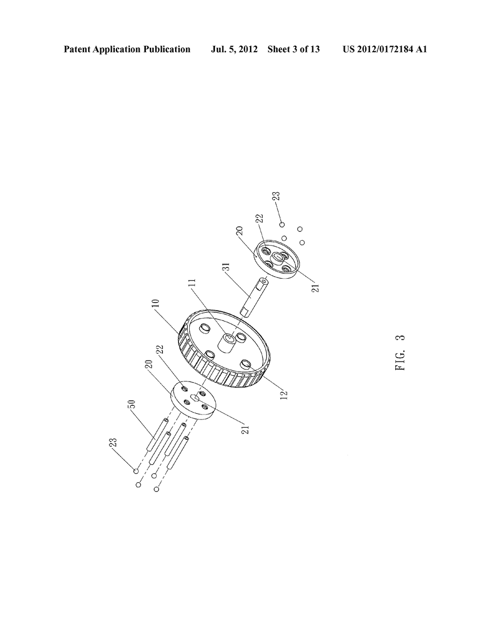 Wheel Type Exercising Device - diagram, schematic, and image 04