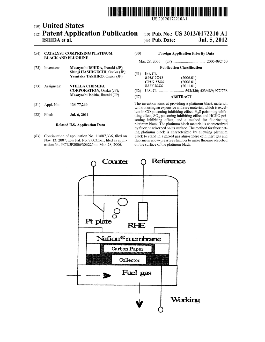 CATALYST COMPRISING PLATINUM BLACK AND FLUORINE - diagram, schematic, and image 01