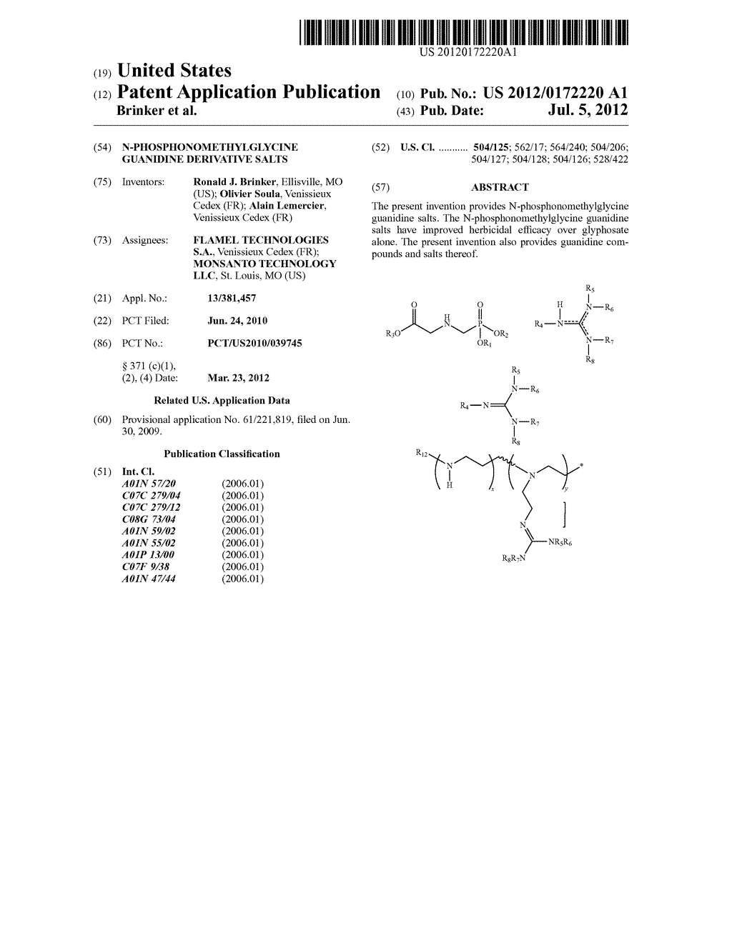 N-PHOSPHONOMETHYLGLYCINE GUANIDINE DERIVATIVE SALTS - diagram, schematic, and image 01