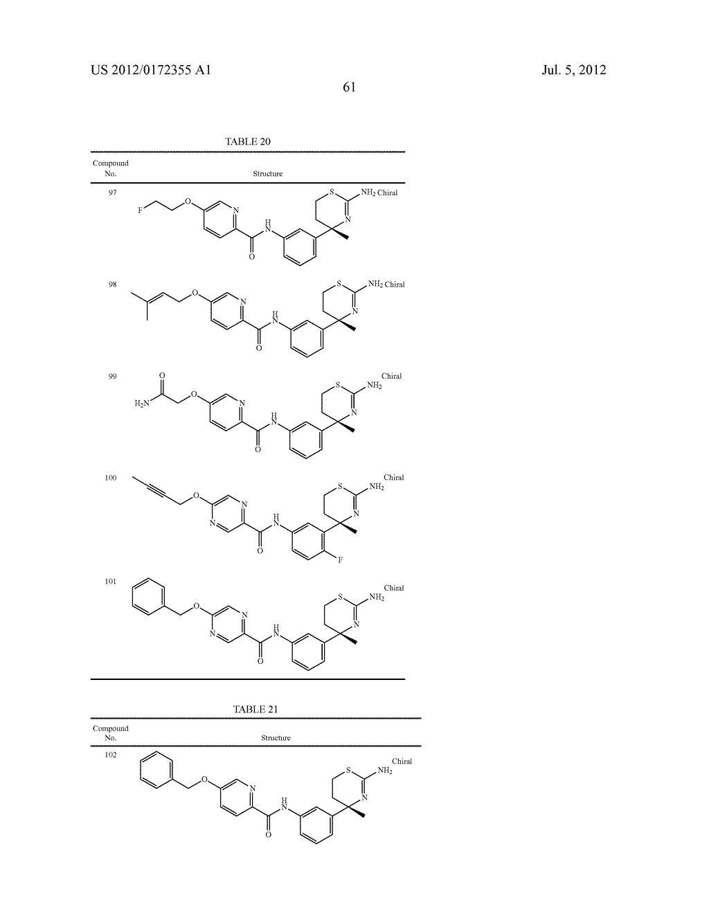 AMINODIHYDROTHIAZINE DERIVATIVES SUBSTITUTED WITH A CYCLIC GROUP - diagram, schematic, and image 62