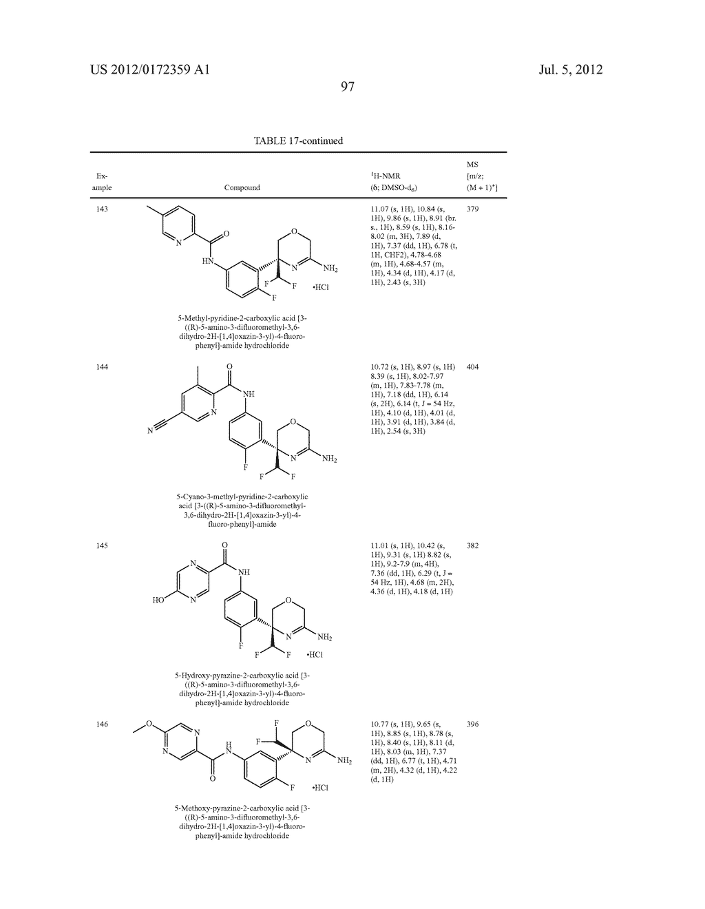 Oxazine Derivatives and their Use in the Treatment of Neurological     Disorders - diagram, schematic, and image 100