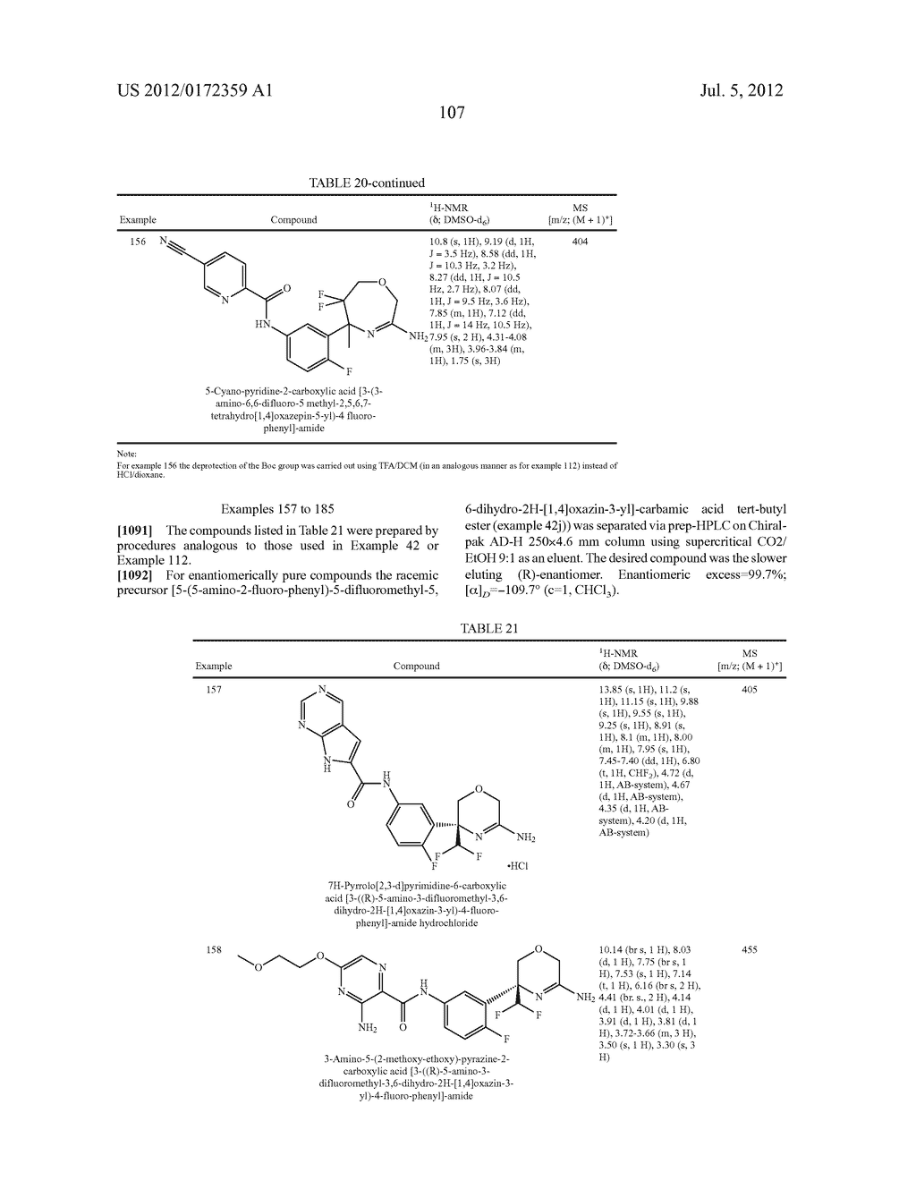 Oxazine Derivatives and their Use in the Treatment of Neurological     Disorders - diagram, schematic, and image 110