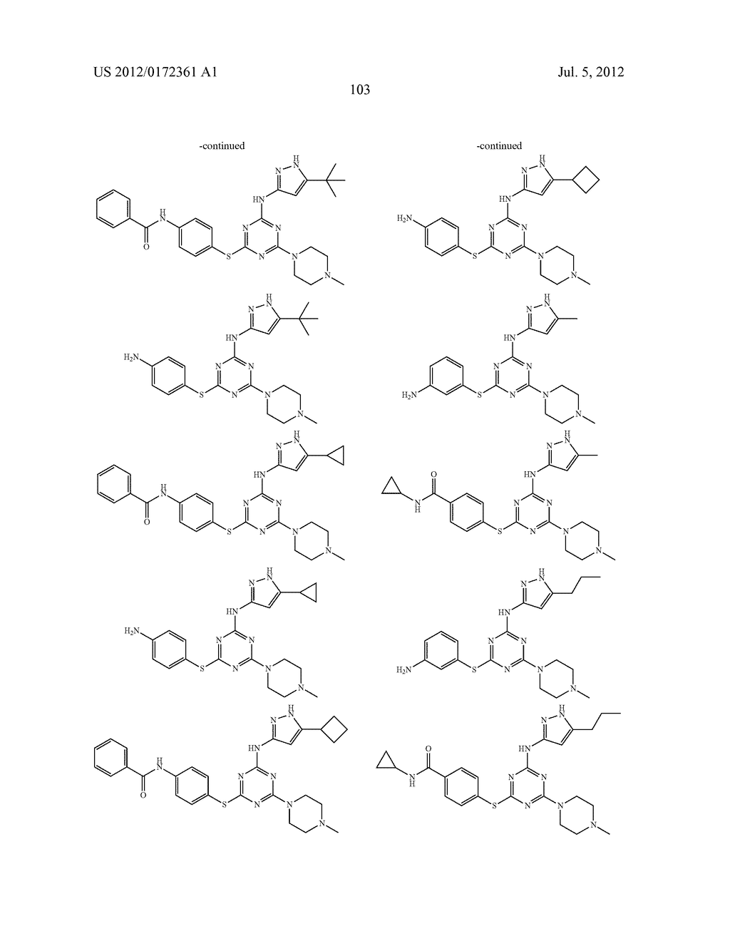 TRIAZINE DERIVATIVES AND THEIR THERAPEUTICAL APPLICATIONS - diagram, schematic, and image 104