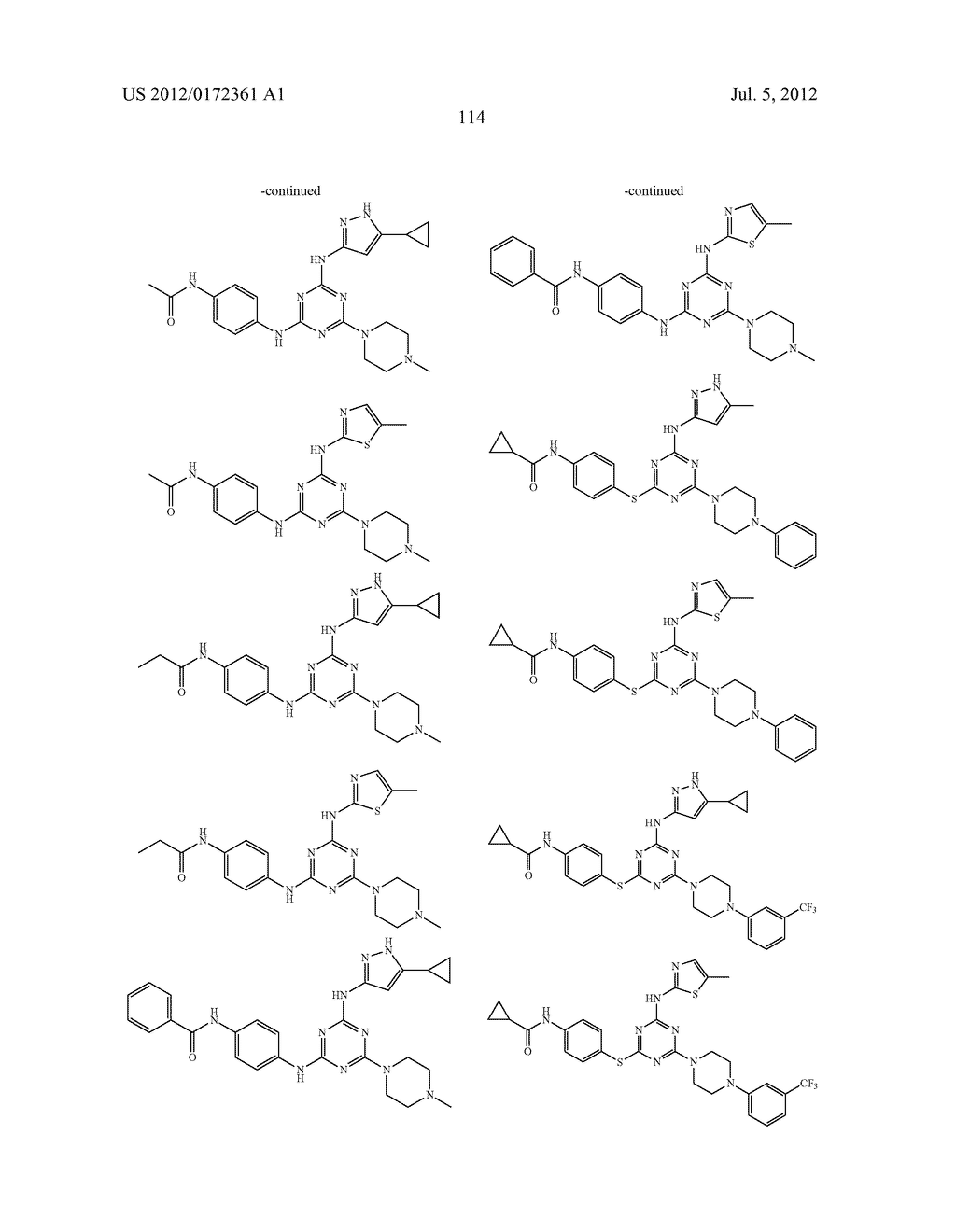 TRIAZINE DERIVATIVES AND THEIR THERAPEUTICAL APPLICATIONS - diagram, schematic, and image 115