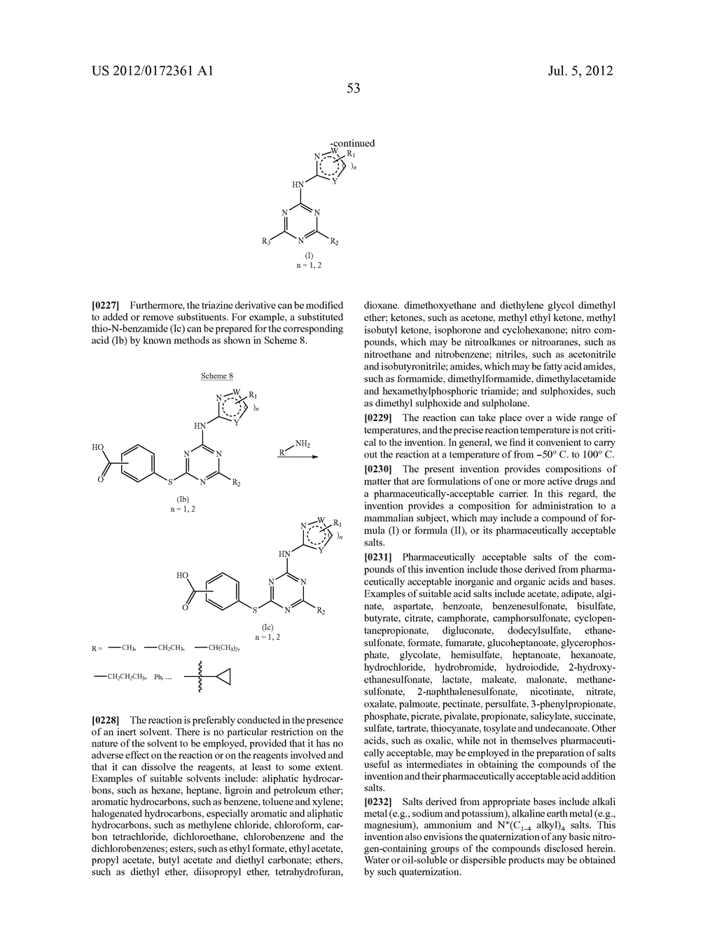 TRIAZINE DERIVATIVES AND THEIR THERAPEUTICAL APPLICATIONS - diagram, schematic, and image 54