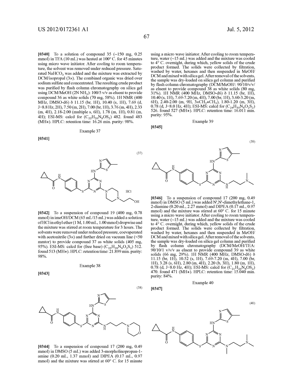 TRIAZINE DERIVATIVES AND THEIR THERAPEUTICAL APPLICATIONS - diagram, schematic, and image 68